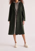 Paisie Belted Hoodie Dress in Grey
